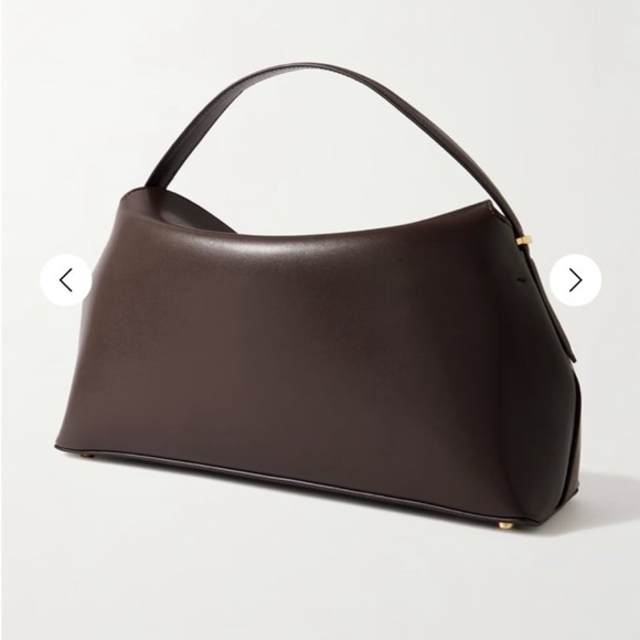 NWOT Toteme T-Lock leather shoulder bag in dark brown - Picture 2 of 12